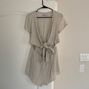 Princess Polly Beige Tie Front Romper